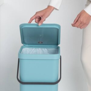 Кош за смет за разделно събиране Brabantia Sort&Go 40L, Mint - Technomani