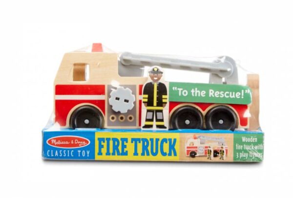 Melissa & Doug – Дървена пожарна кола и пожарникари - Technomani