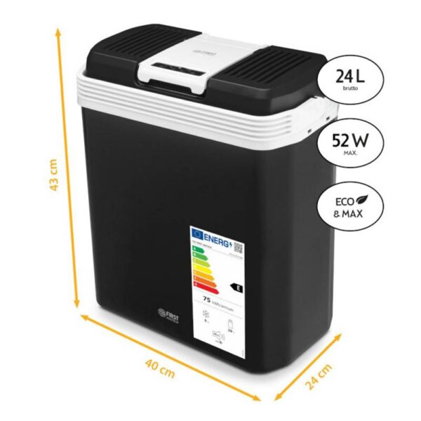 Електрическа хладилна чанта First Austria FA-5170-4-BA, 24 литра, Термостат, 12V, Черен - Technomani