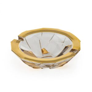 Пепелник Bohemia 1845 Crack Gold Т2 Ø15.2cm - Technomani