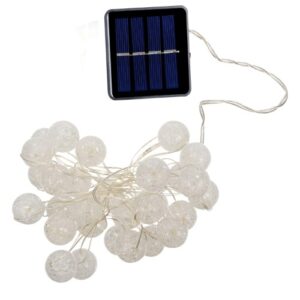 "Декоративни соларни лампи във формата на топки Rila Crafts R-20, Гирлянд, LED, Eдноцветни, Tопла светлина "