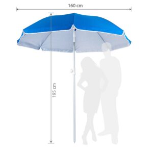 Плажен чадър MUHLER 2119, D160cm, H195cm - Technomani