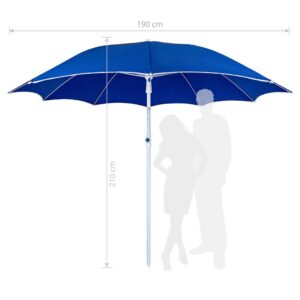 Плажен чадър MUHLER 2117 , D190cm, H210cm - Technomani