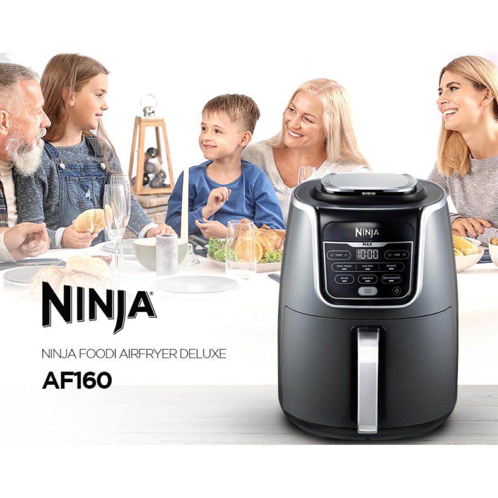 Фритюрник с горещ въздух Ninja AF160, Air Fryer, 1750W, 5.2 л, 6 програми