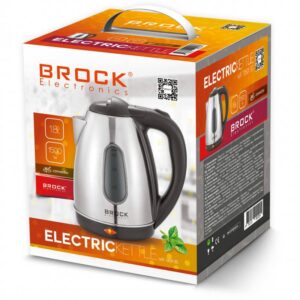 Електрическа кана Brock WK 0601 SS, 1500W, 1.8 л, Неръждаема стомана, Тройна защита, Инокс - Technomani