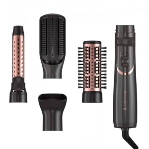 Четка за сушене и стилизиране Remington Curl and Straight Confidence AS8606, 800W, Керамично покритие, Йонизация, Cool Shot, Черен/Розов - Technomani