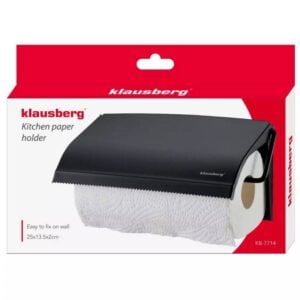 Поставка за кухненска хартия Klausberg KB 7714, 13.5x25 см, Неръждаема стомана, Черен - Technomani