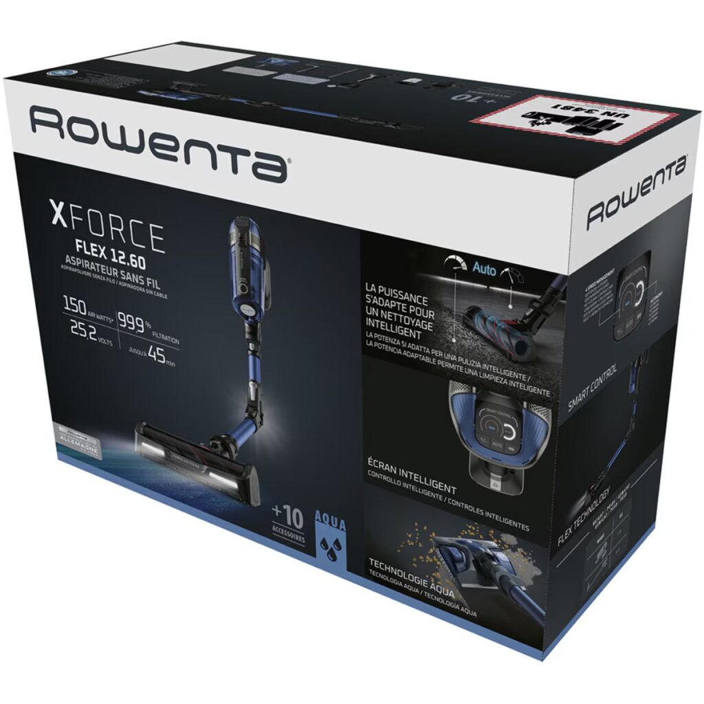 Многофункционална безкабелна прахосмукачка Rowenta X-FORCE FLEX 12.60 AQUA RH98C0WO