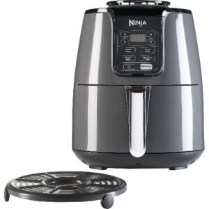 Фритюрник с горещ въздух Ninja Air AF100UK, 1550W, 4 функции за готвене, 3.8 л, Сив/Черен