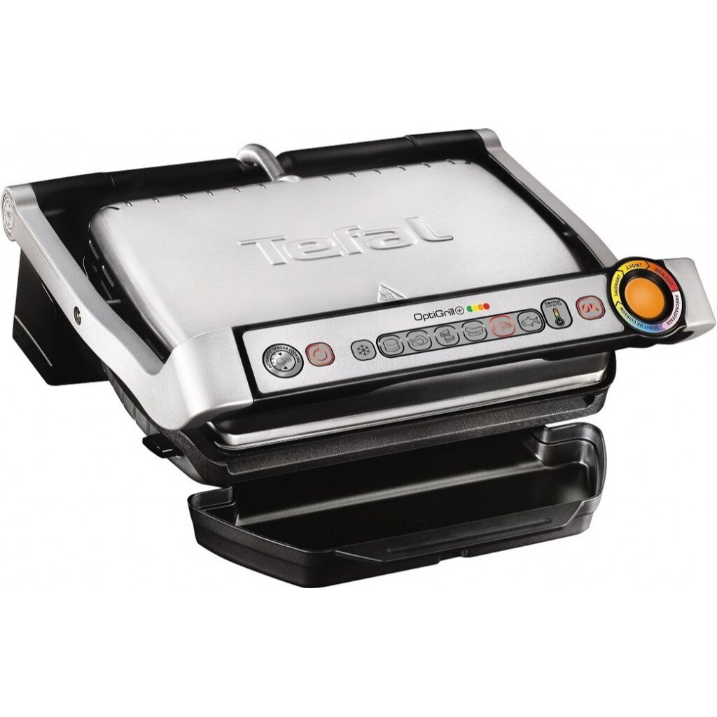 Електрическа грил скара Tefal OptiGrill+ GC712D34, 2000 W, 6 автоматични програми, Инокс/Черен - Technomani.bg