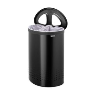 Кош за пране Brabantia Selector 55L, Matt Black, пластмасов капак - Technomani