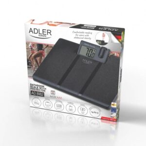 Кантар Adler AD 8182, До 180 кг, Проектор, LCD дисплей, 4 x ААA, Черен - Technomani