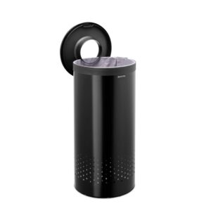 Кош за пране Brabantia 35L, Matt Black, пластмасов капак - Technomani