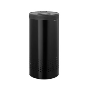 Кош за пране Brabantia 35L, Matt Black, пластмасов капак - Technomani