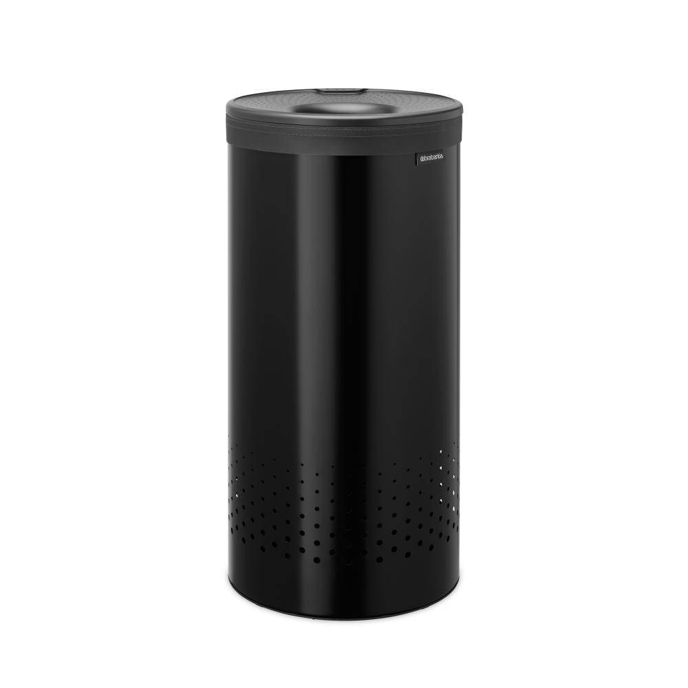 Кош за пране Brabantia 35L, Matt Black, пластмасов капак - Technomani