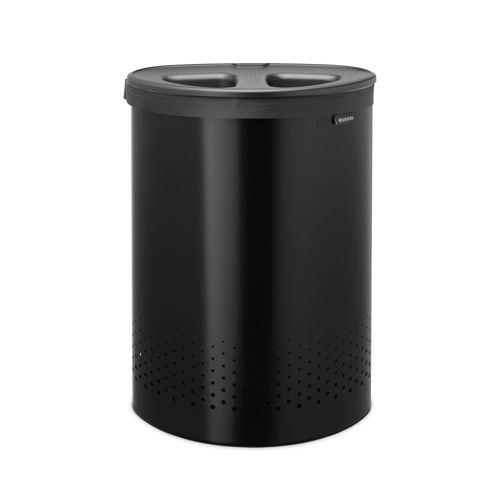 Кош за пране Brabantia Selector 55L, Matt Black, пластмасов капак - Technomani